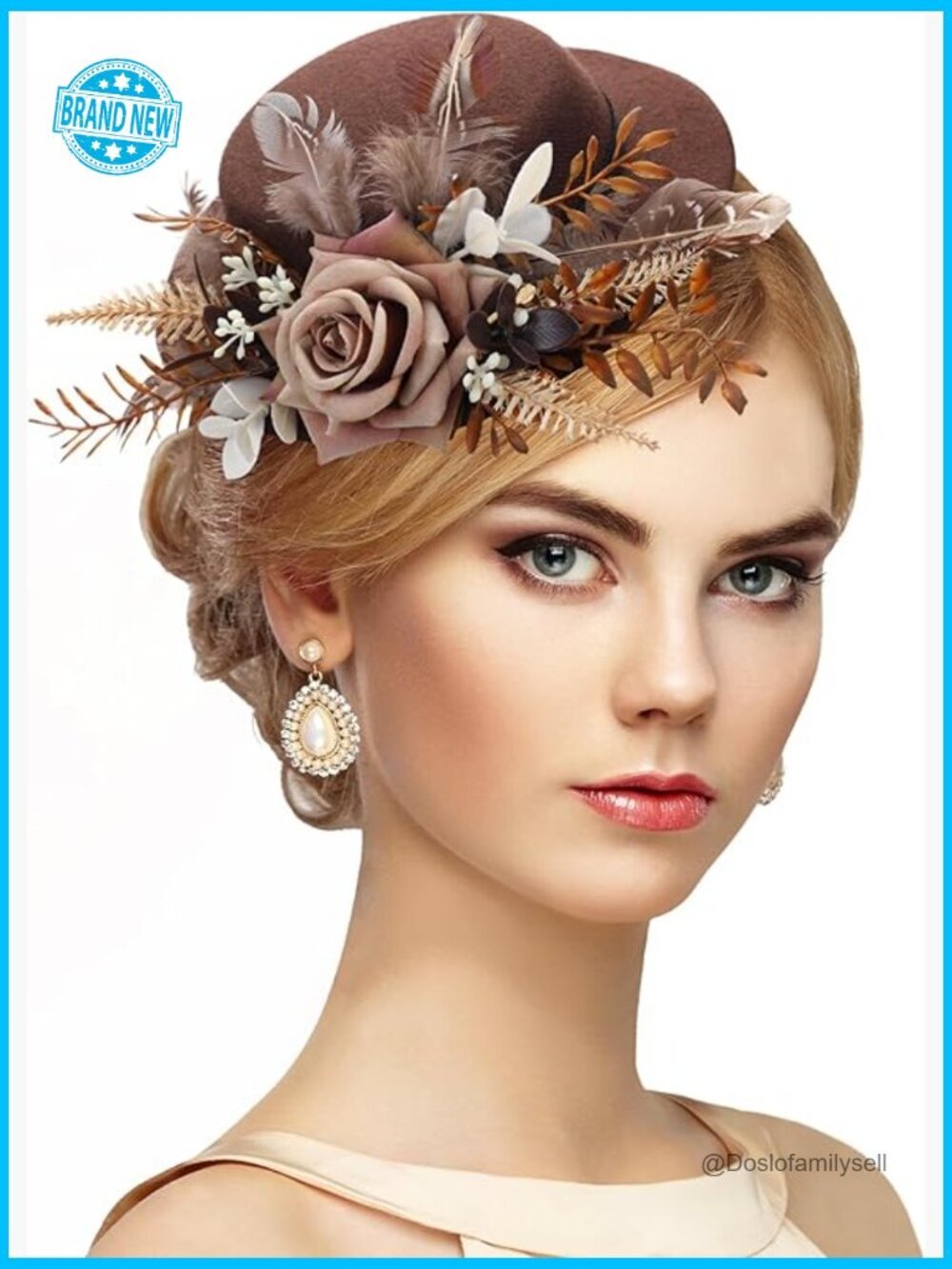 Mini Derby Fascinator Hat Handmade Retro High Tea Party Top Hair Clip Veil